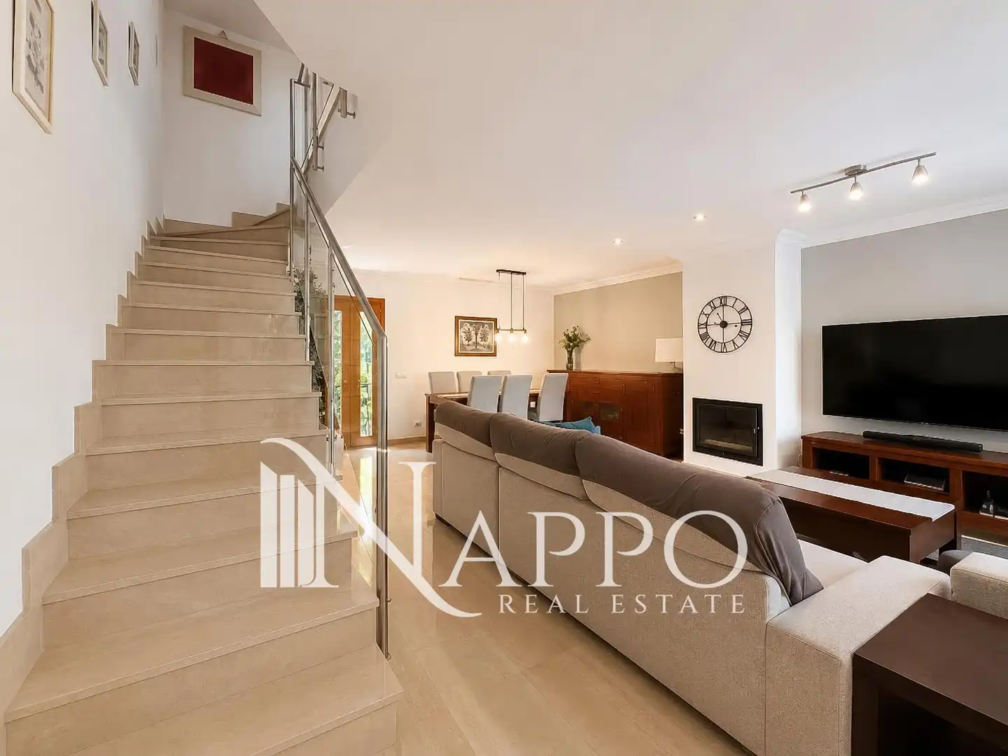 Sala de estar de Casa adosada en venta en  Palma de Mallorca con Aire acondicionado, Calefacción y Jardín privado