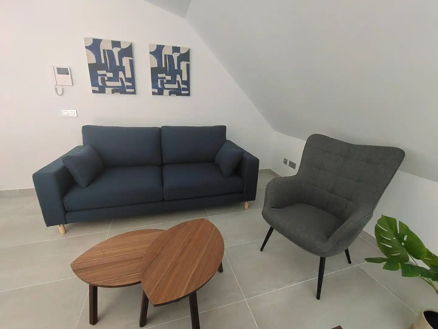 Wohnzimmer von Dachboden zur Miete in Las Palmas de Gran Canaria mit Klimaanlage, Terrasse und Möbliert