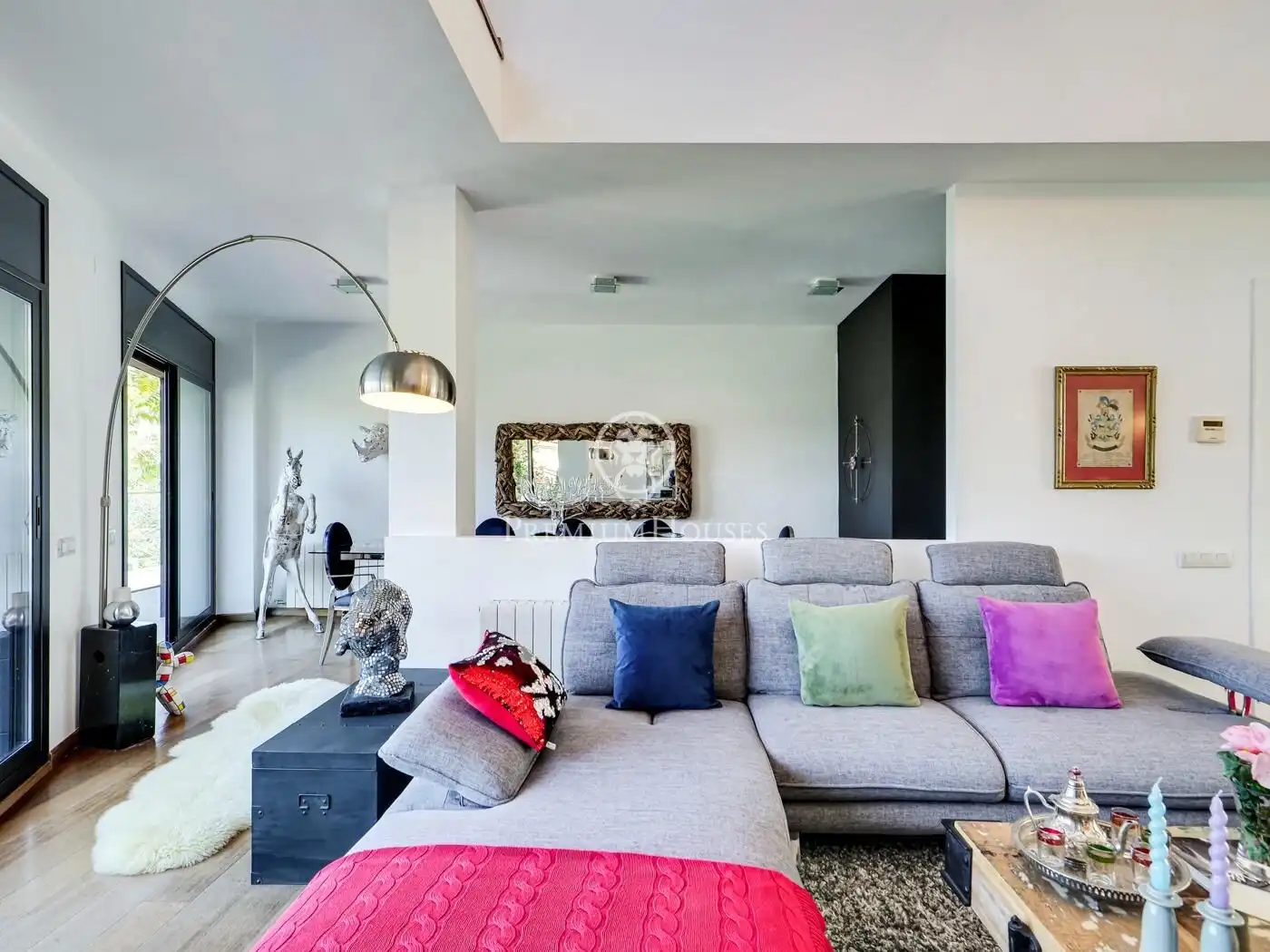 Sala de estar de Casa o chalet en venta en Barcelona con Aire acondicionado, Jardín privado y Terraza