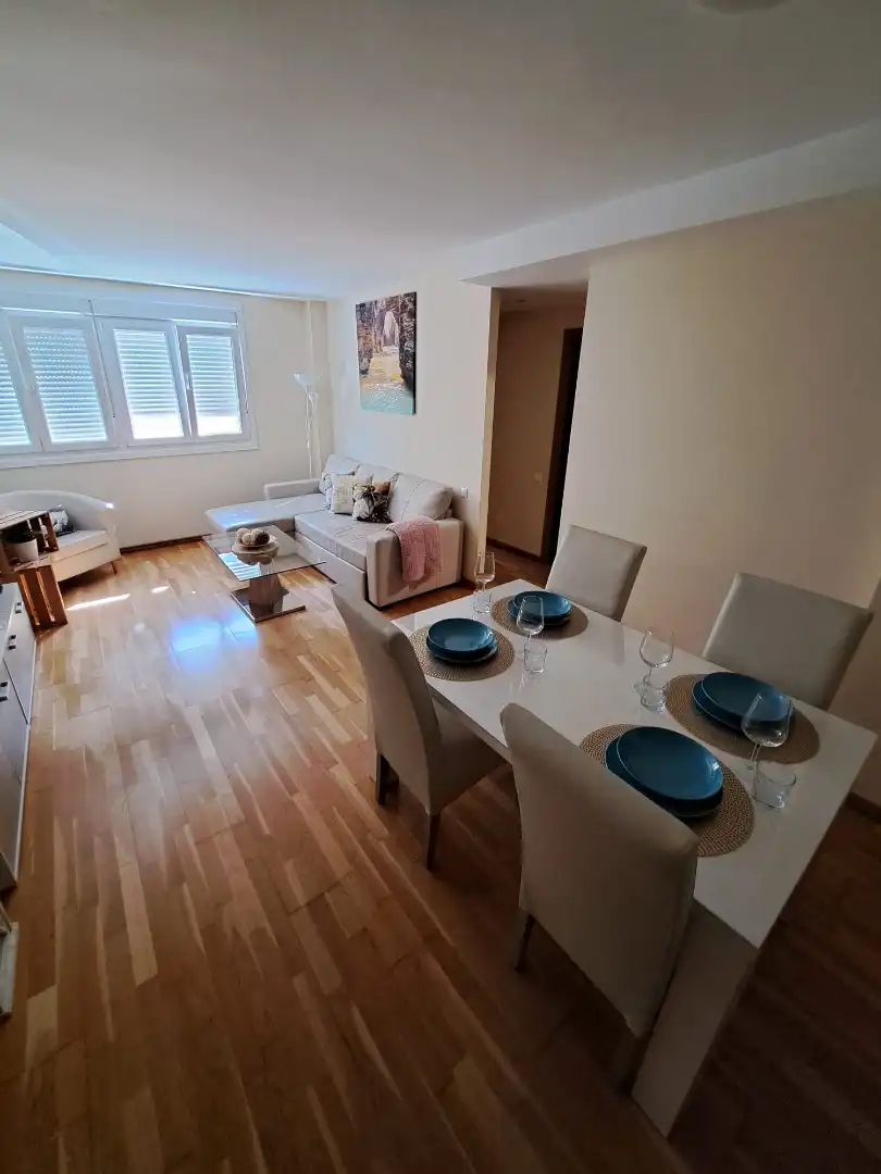 Living room of Flat for sale in Foz  with Heating, Storage room and Furnished