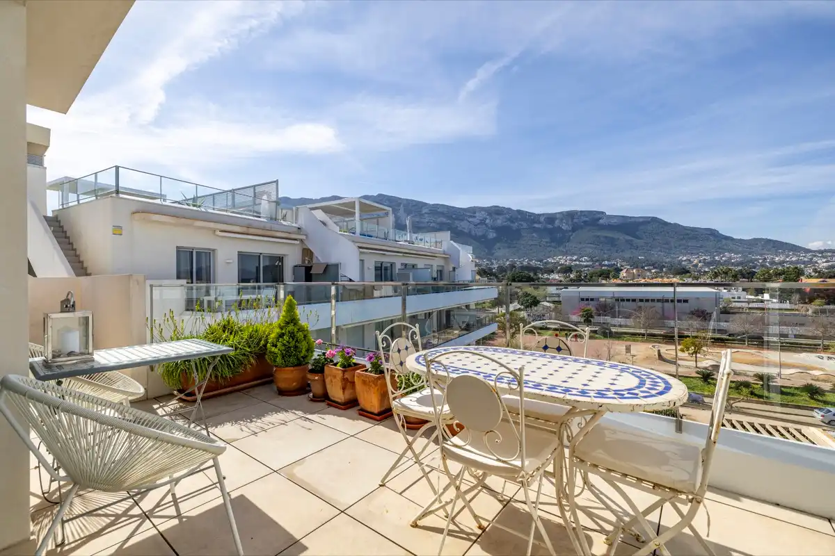 Terrasse von Dachboden zum Verkauf in Dénia mit Klimaanlage, Heizung und Terrasse