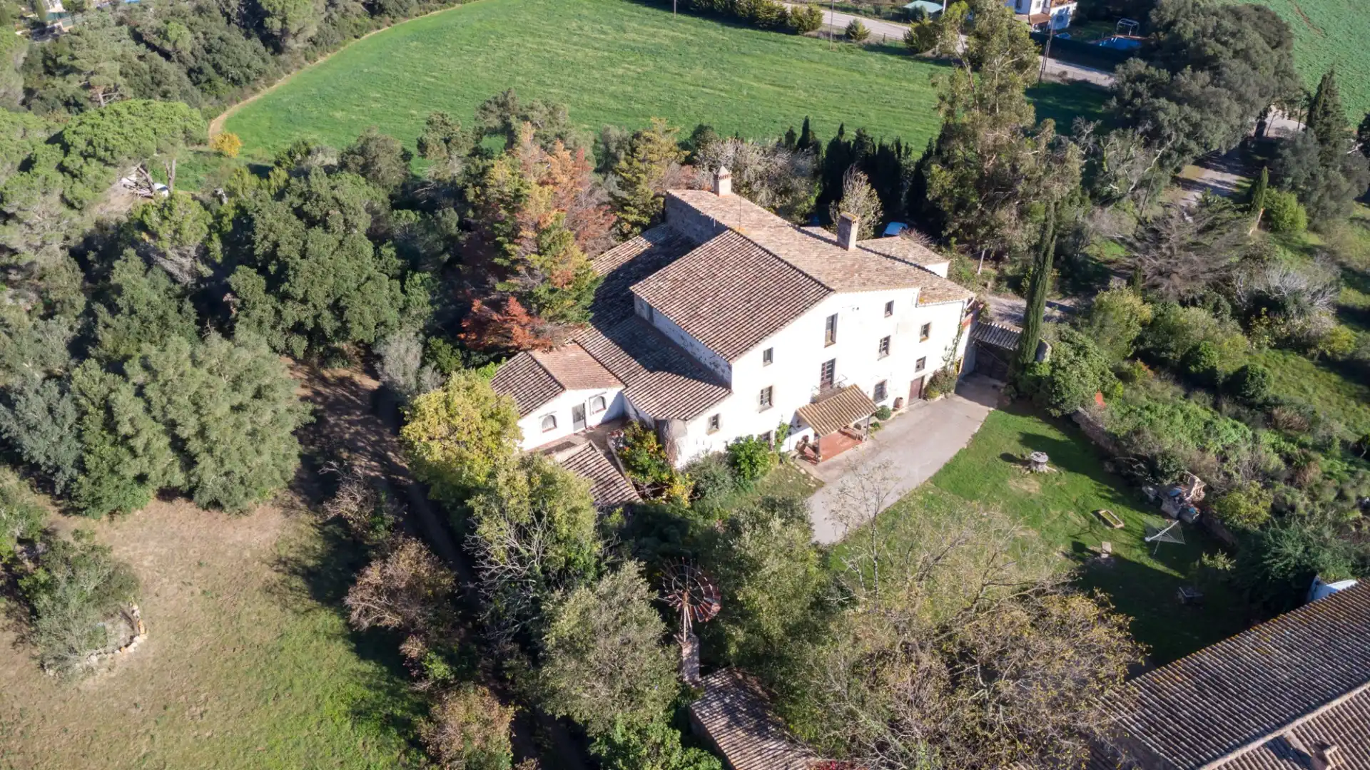 Vista exterior de Finca rústica en venta en Llagostera con Calefacción, Terraza y Trastero