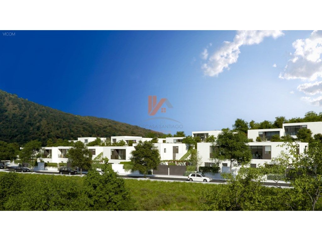 Vista exterior de Casa adosada en venta en Ames con Jardín privado, Terraza y Piscina