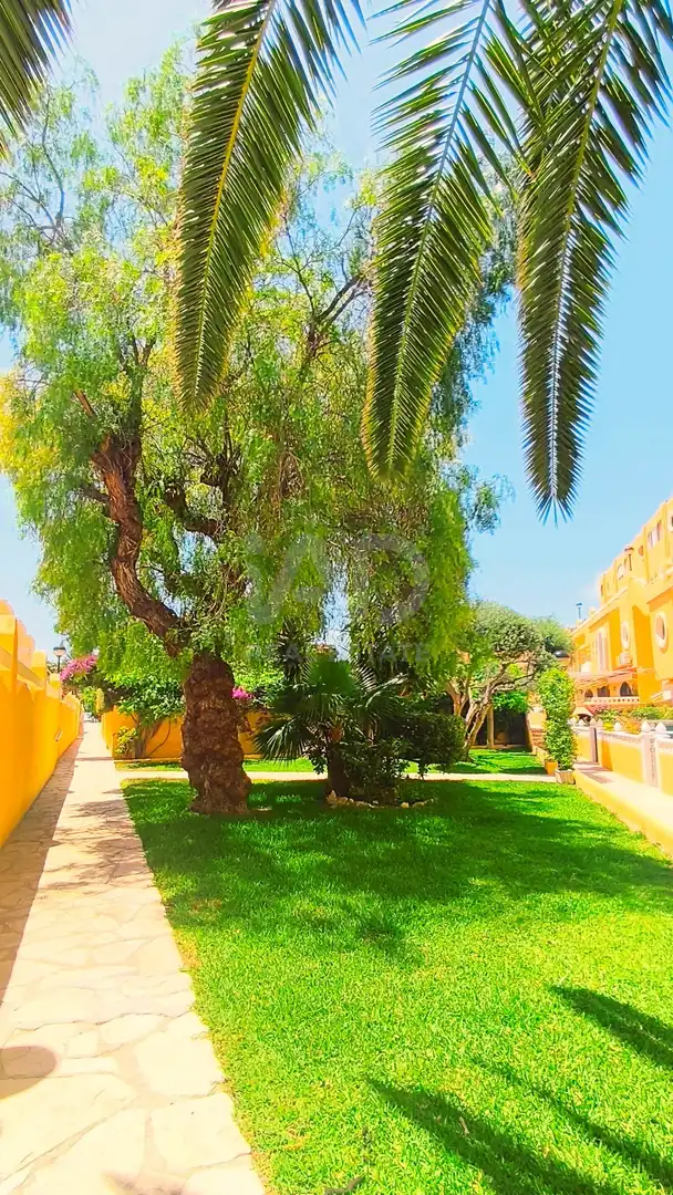 Jardí de Casa adosada en venda en El Campello amb Aire condicionat, Terrassa i Piscina