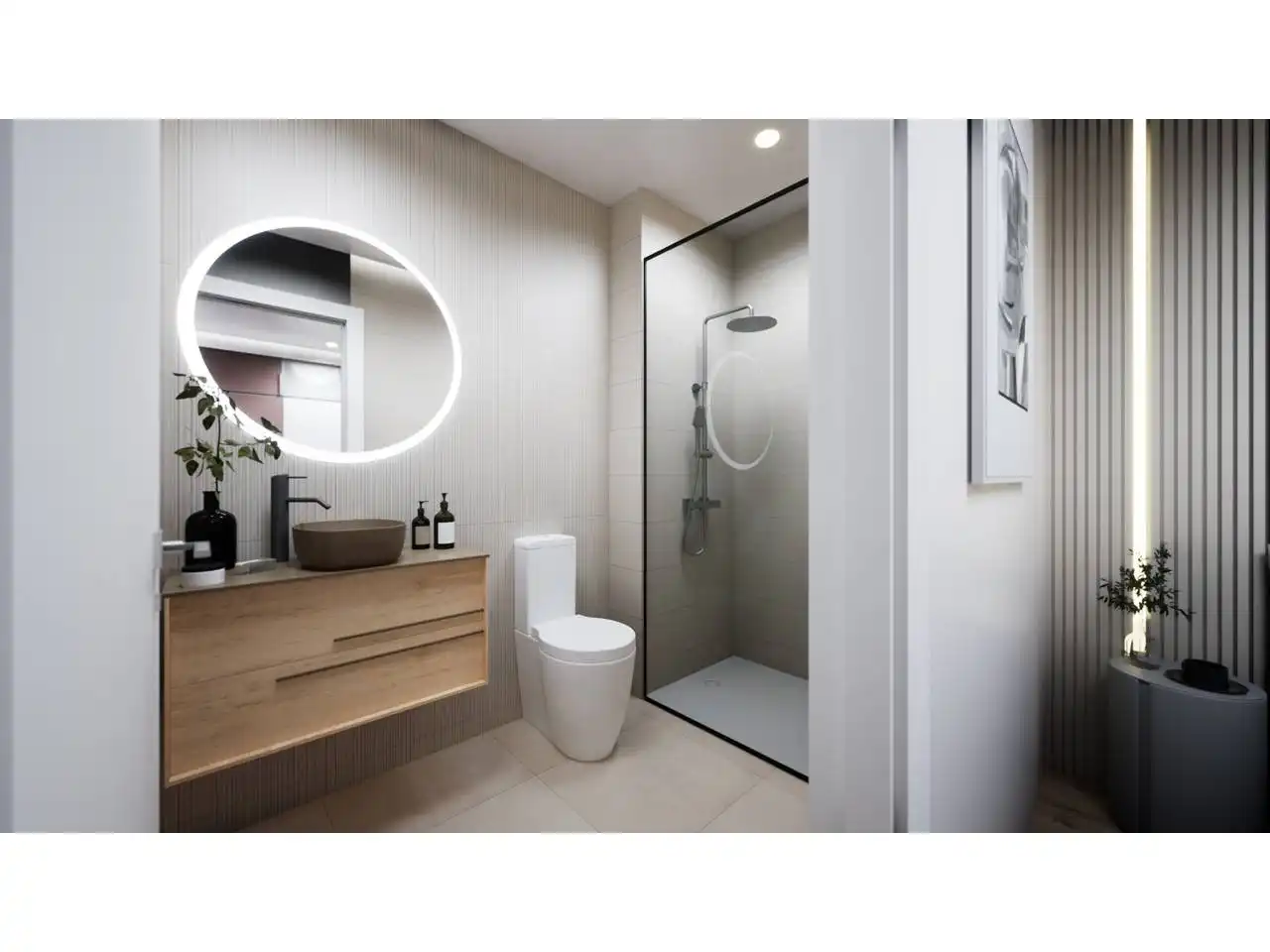 Badezimmer von Maisonette zum Verkauf in Terrassa mit Klimaanlage, Heizung und Parkett