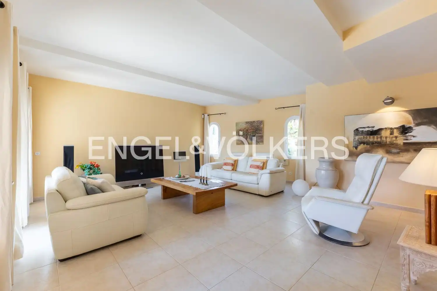 Sala de estar de Casa o chalet en venta en Jávea / Xàbia con Aire acondicionado, Calefacción y Jardín privado
