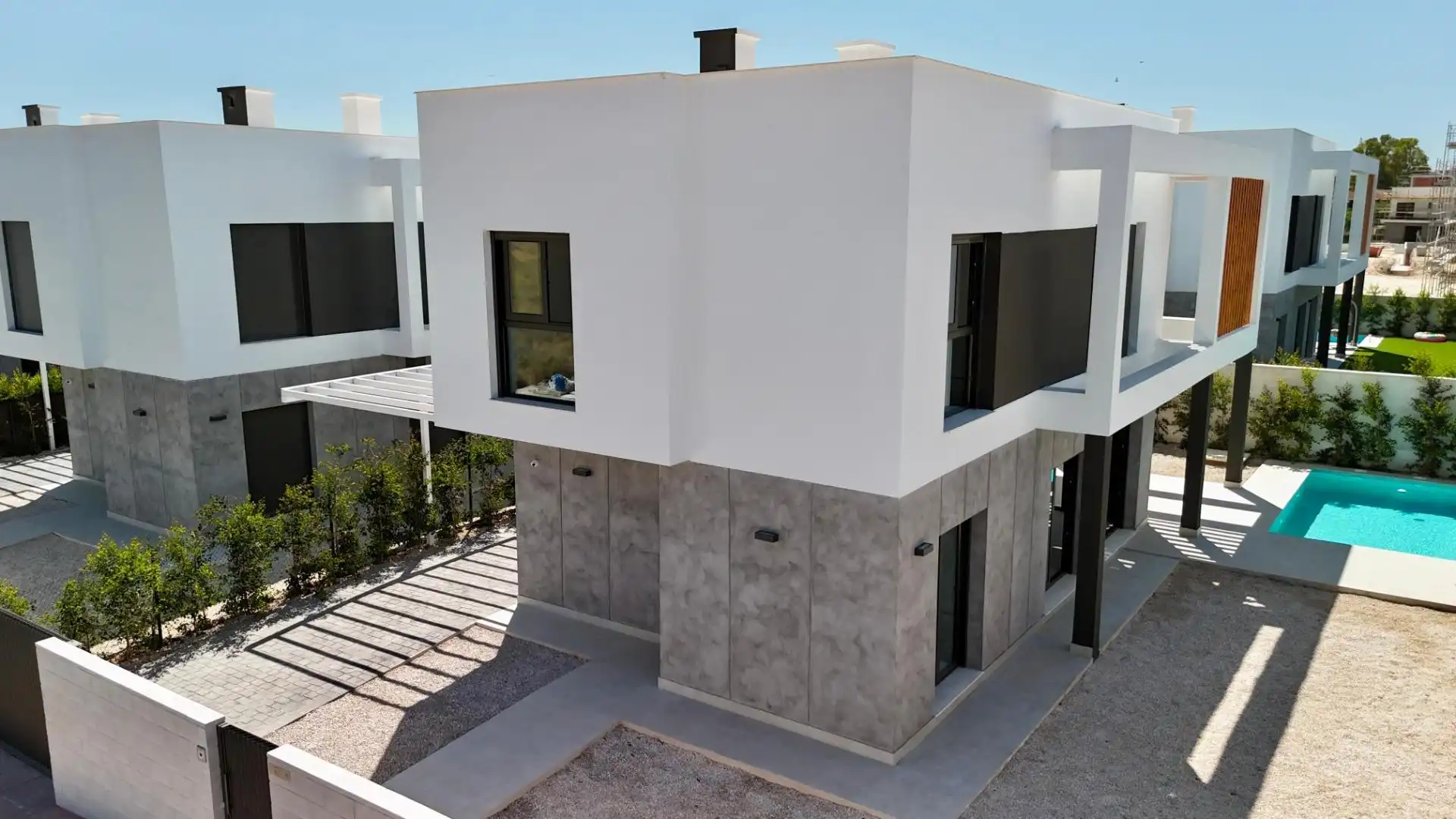 Vista exterior de Casa o chalet en venta en Mutxamel con Aire acondicionado, Jardín privado y Trastero