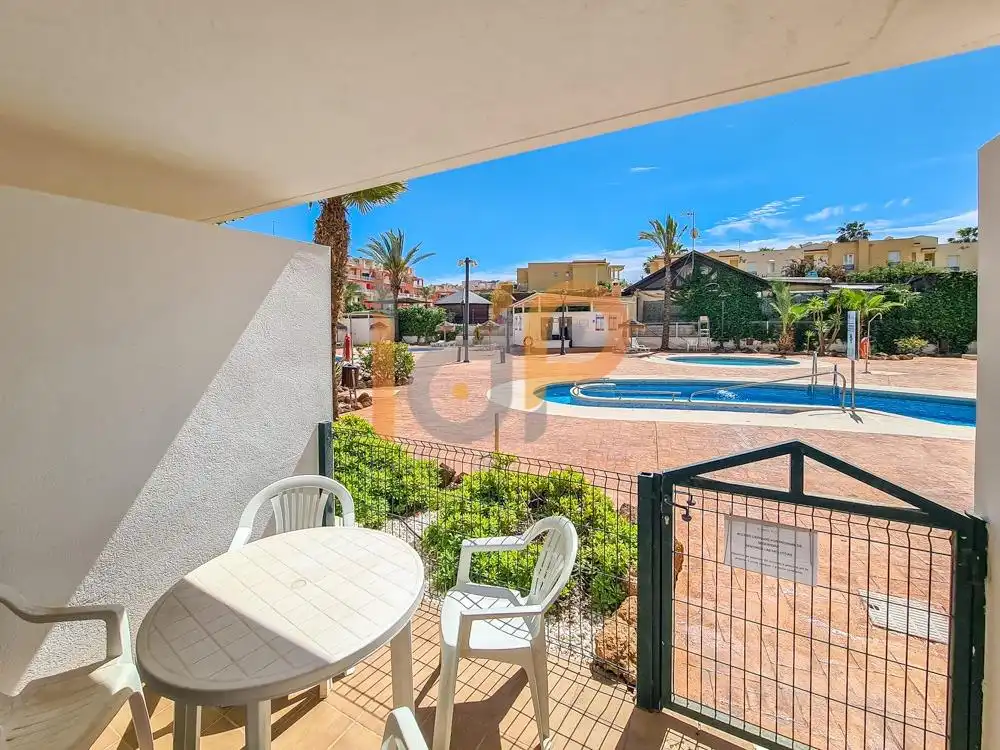 Außenansicht von Wohnungen zum Verkauf in Vera mit Klimaanlage, Terrasse und Gemeinschaftspool