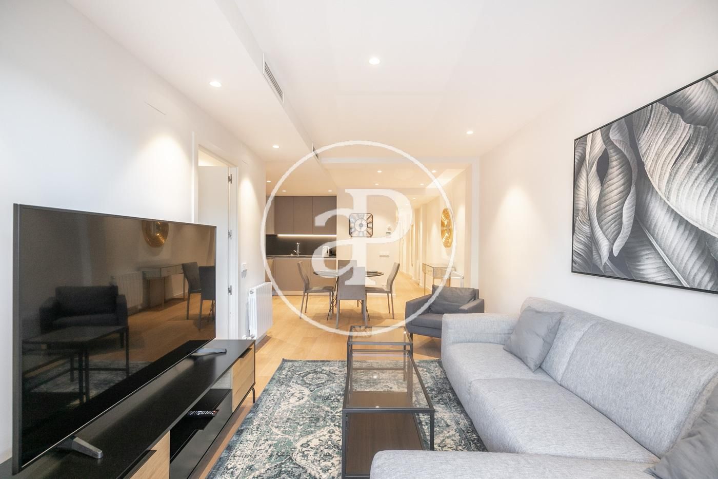 Living room of Flat to rent in  Barcelona Capital  with Air Conditioner, Heating and Terrace