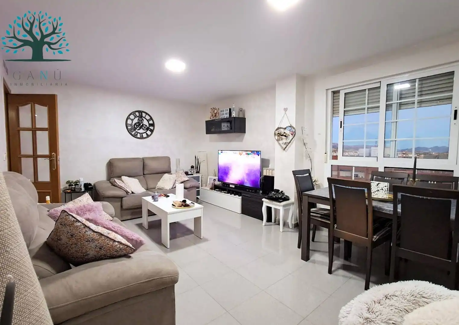 Sala de estar de Piso en venta en Mazarrón con Aire acondicionado, Terraza y Amueblado