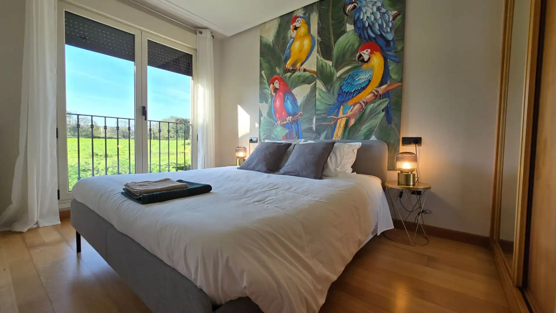 Bedroom of Flat for sale in Llanes  with Heating, Terrace and Furnished