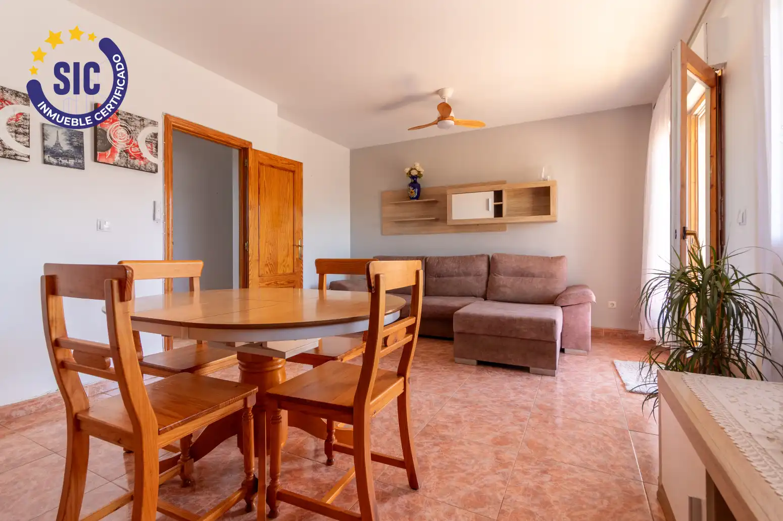 Sala d'estar de Pis en venda en Dénia amb Aire condicionat, Jardí privat i Terrassa