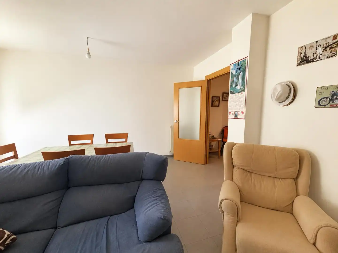 Wohnzimmer von Wohnung zum Verkauf in Zuera mit Heizung, Möbliert und Ofen