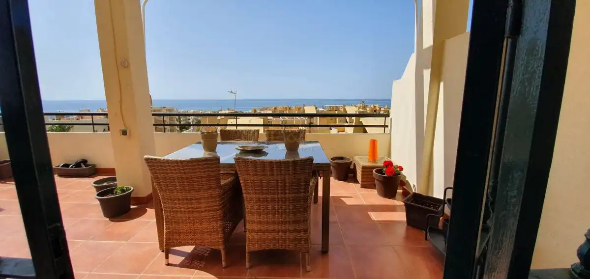 Terrasse von Dachboden zur Miete in Mijas mit Klimaanlage, Heizung und Terrasse