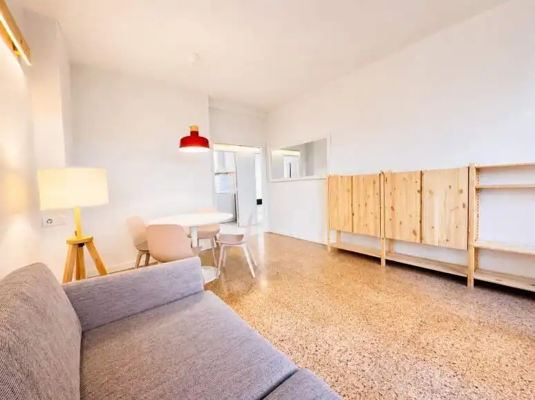 Wohnzimmer von Wohnung zur Miete in Barcelona mit Klimaanlage, Terrasse und Möbliert