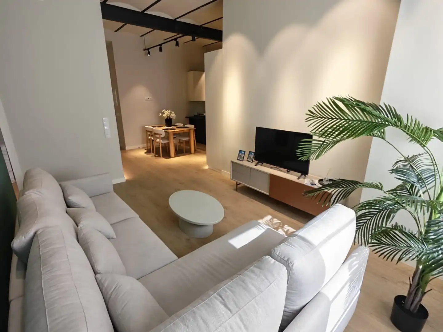 Living room of Flat for rent in Murcia  with Air Conditioner, Heating and Furnished