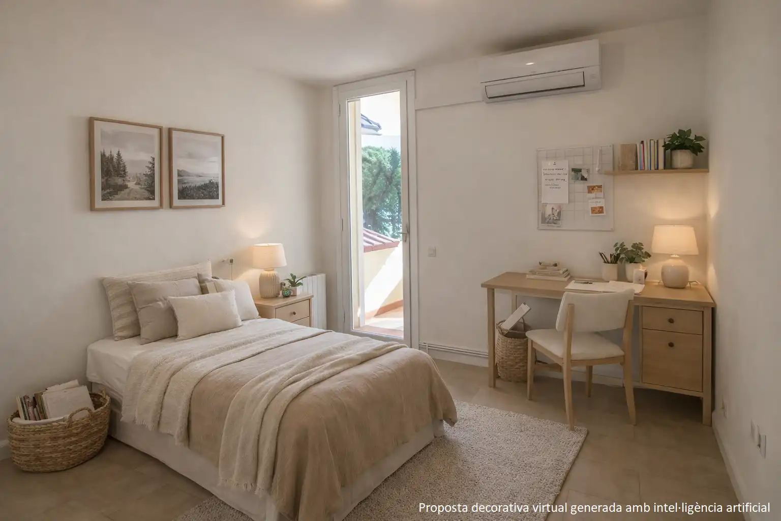 Schlafzimmer von Dachboden zum Verkauf in Sant Vicenç de Montalt mit Klimaanlage, Heizung und Abstellraum