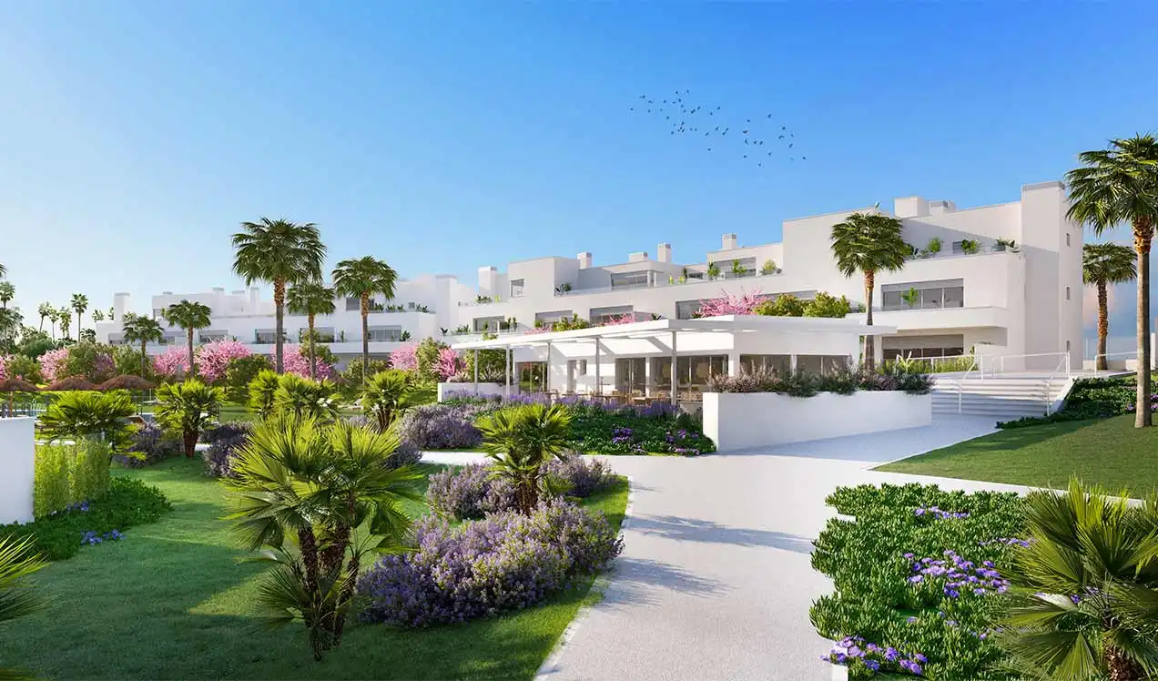 Garden of Apartments for rent in Estepona  with Air Conditioner, Heating and Terrace
