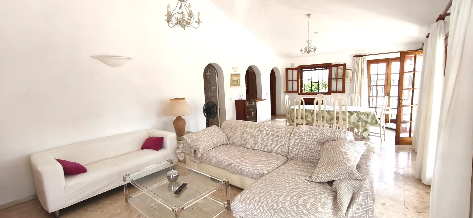 Wohnzimmer von Haus oder Chalet zur Miete in San Miguel de Abona mit Privatgarten, Terrasse und Schwimmbad