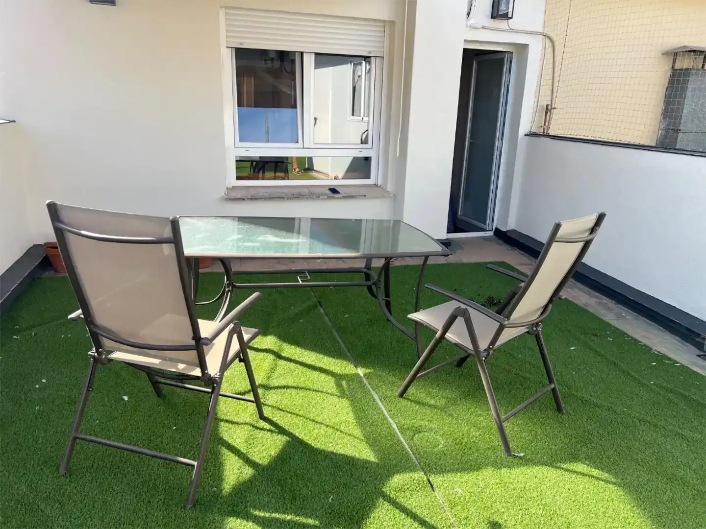 Terrasse von Dachboden zur Miete in Talavera de la Reina mit Klimaanlage, Privatgarten und Parkett