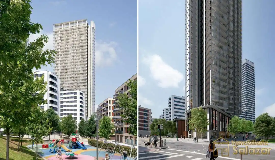Vista exterior de Pis en venda en Bilbao  amb Aire condicionat, Calefacció i Jardí privat