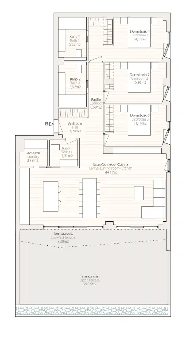 Piso con terraza en venta en Calle Edeta 4, imagen 40