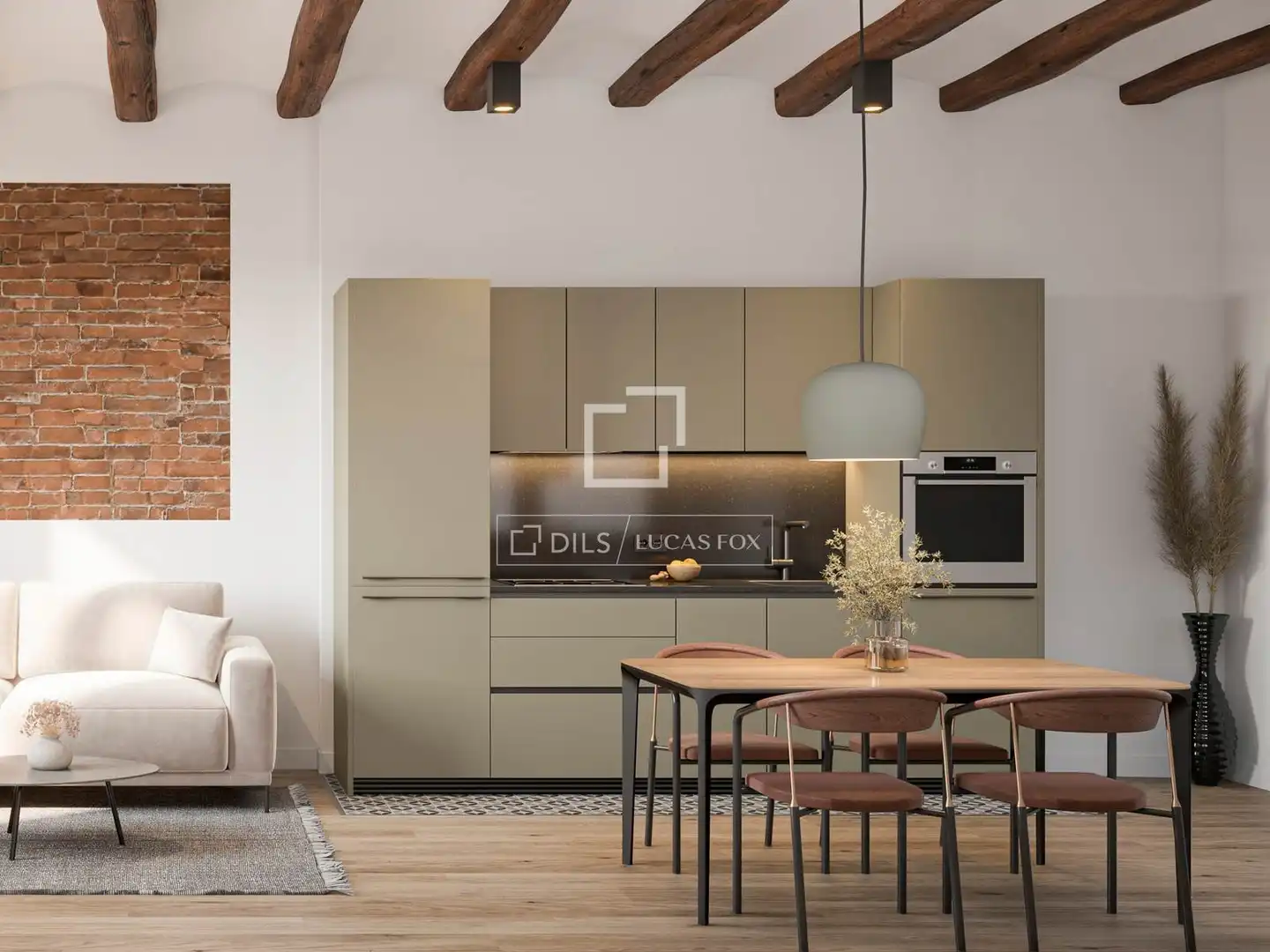 Kitchen of Flat for sale in Barcelona  with Air Conditioner and Balcony