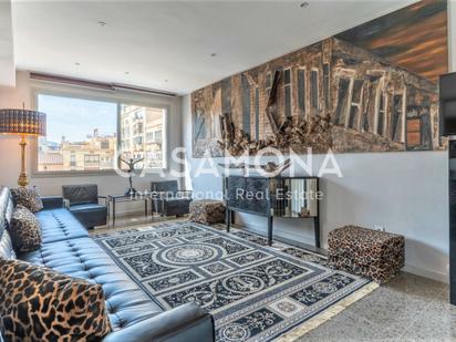 Sala d'estar de Apartament de lloguer en  Barcelona Capital amb Aire condicionat, Calefacció i Moblat
