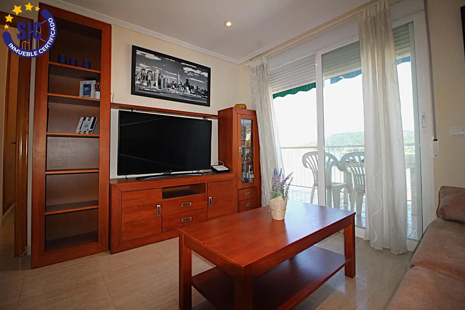 Sala d'estar de Apartament en venda en Oropesa del Mar / Orpesa amb Aire condicionat, Terrassa i Moblat