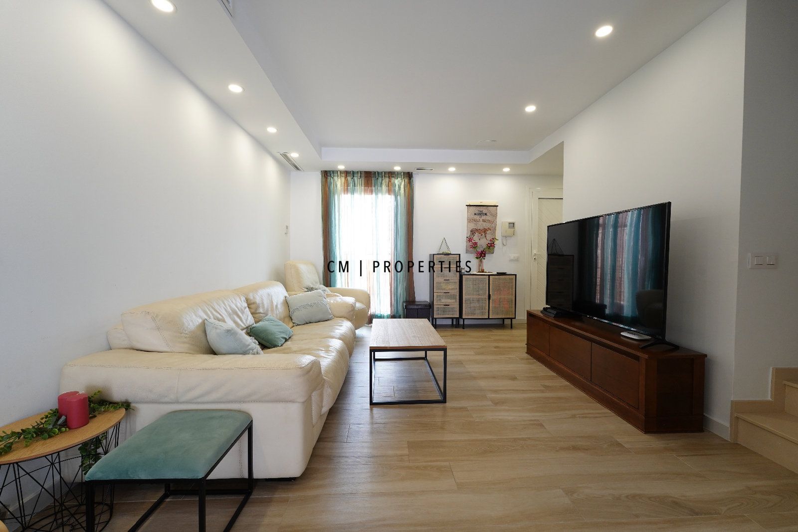 Wohnzimmer von Einfamilien-Reihenhaus miete in Canet d'En Berenguer mit Klimaanlage, Heizung und Terrasse
