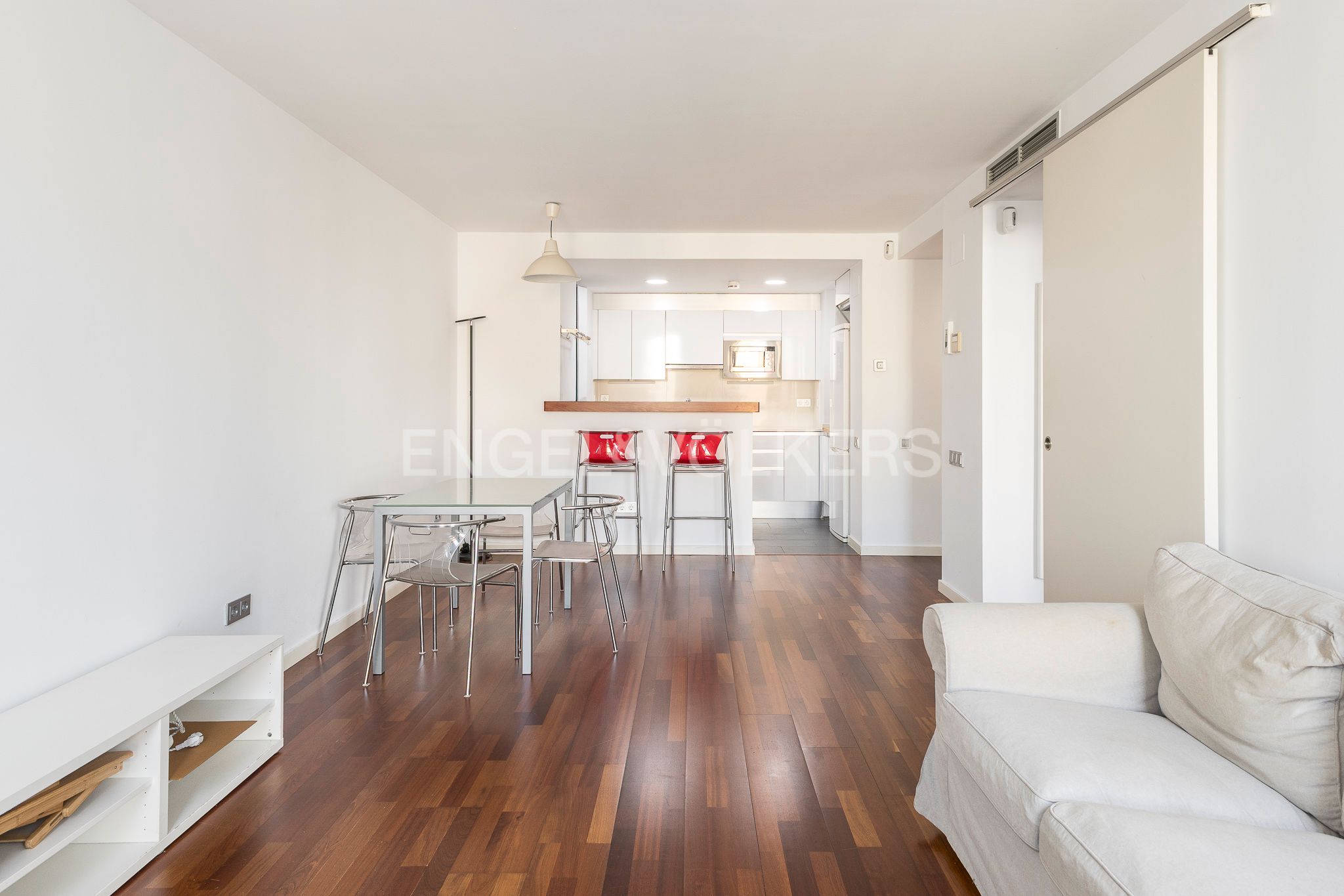 Sala d'estar de Apartament de lloguer en  Barcelona Capital amb Aire condicionat i Calefacció