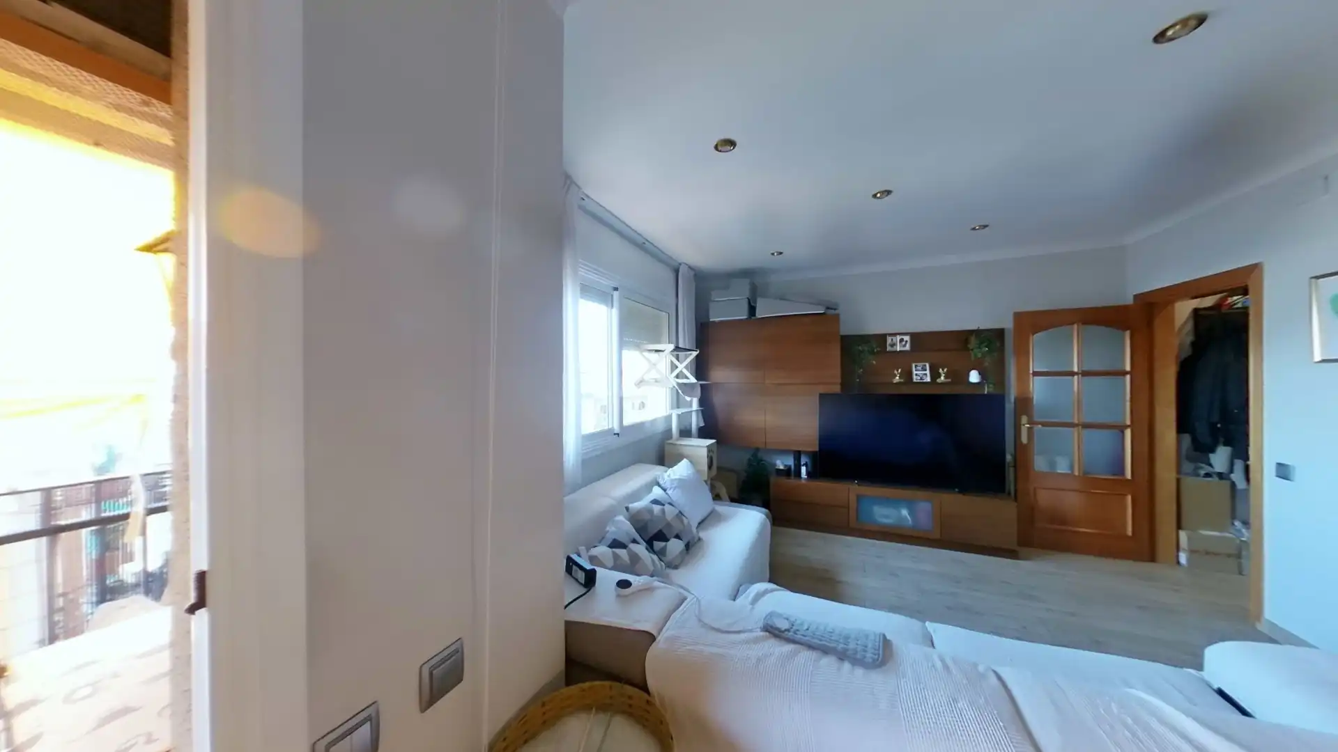 Sala d'estar de Àtic en venda en Sabadell amb Aire condicionat, Parquet i Balcó