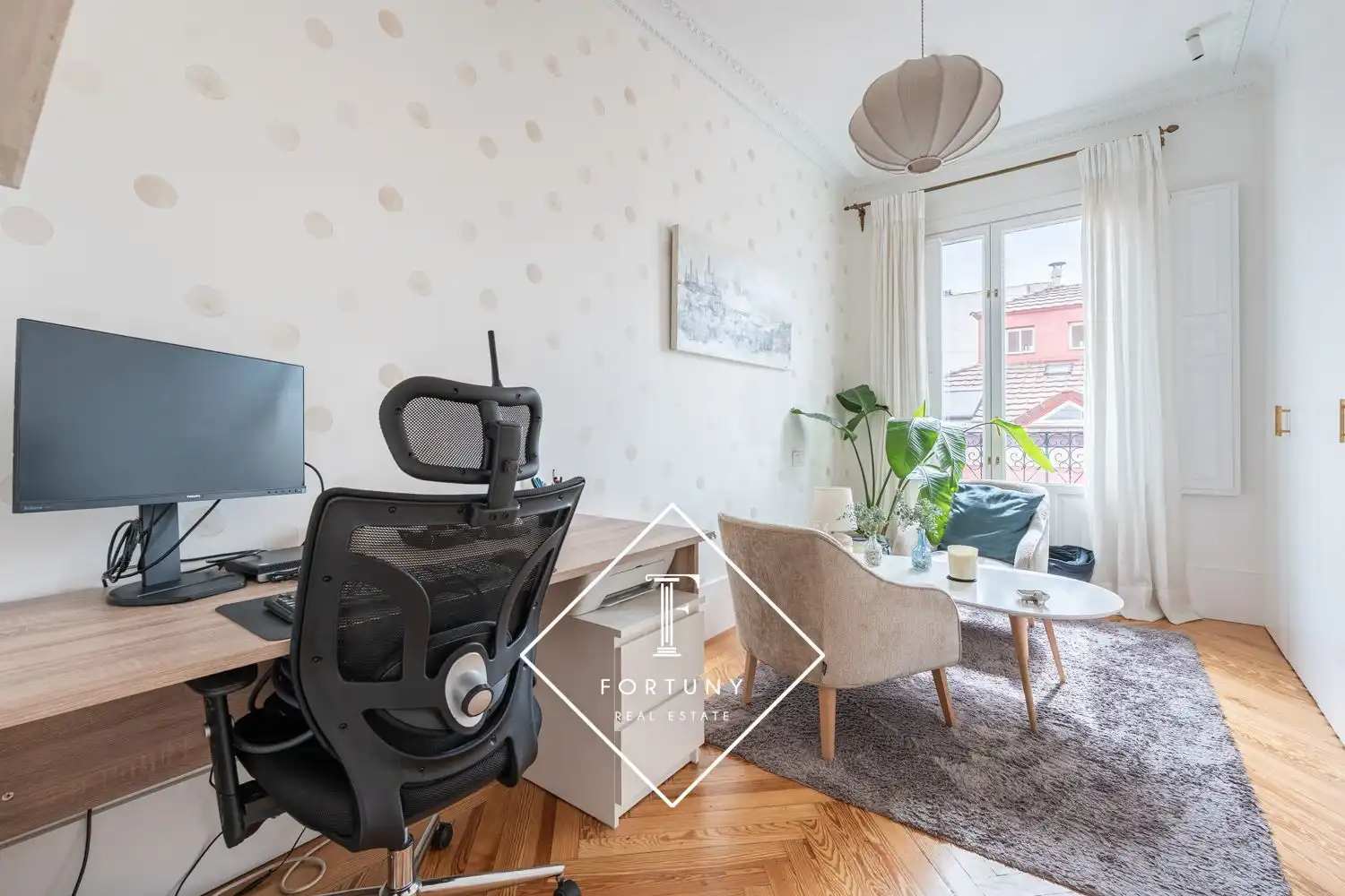 Wohnzimmer von Wohnung zur Miete in Madrid mit Klimaanlage und Heizung