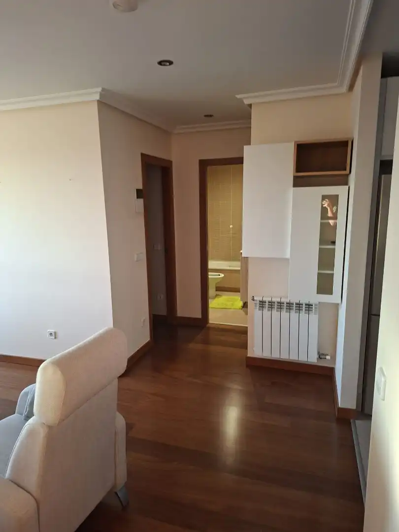 Living room of Attic for rent in Pontevedra Capital   with Heating, Parquet flooring and Terrace