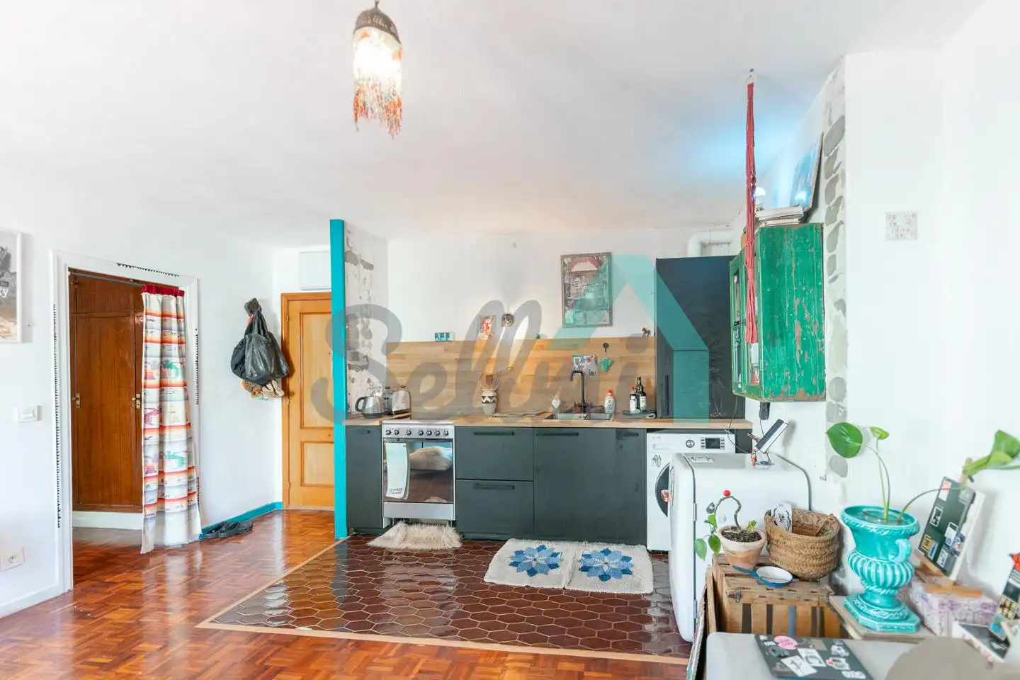 Cocina de Piso de alquiler en Oviedo  con Calefacción, Parquet y Amueblado