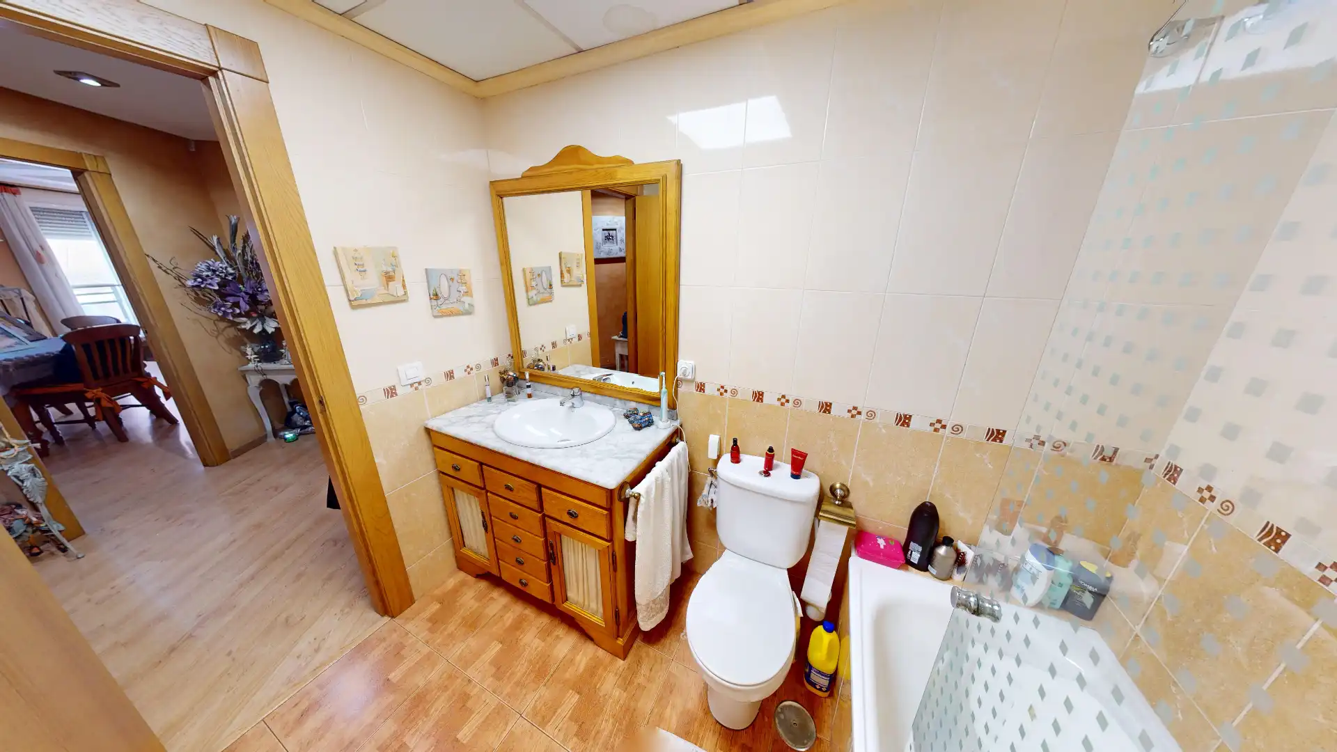 Bathroom of Flat for sale in Aspe  with Air Conditioner, Parquet flooring and Furnished