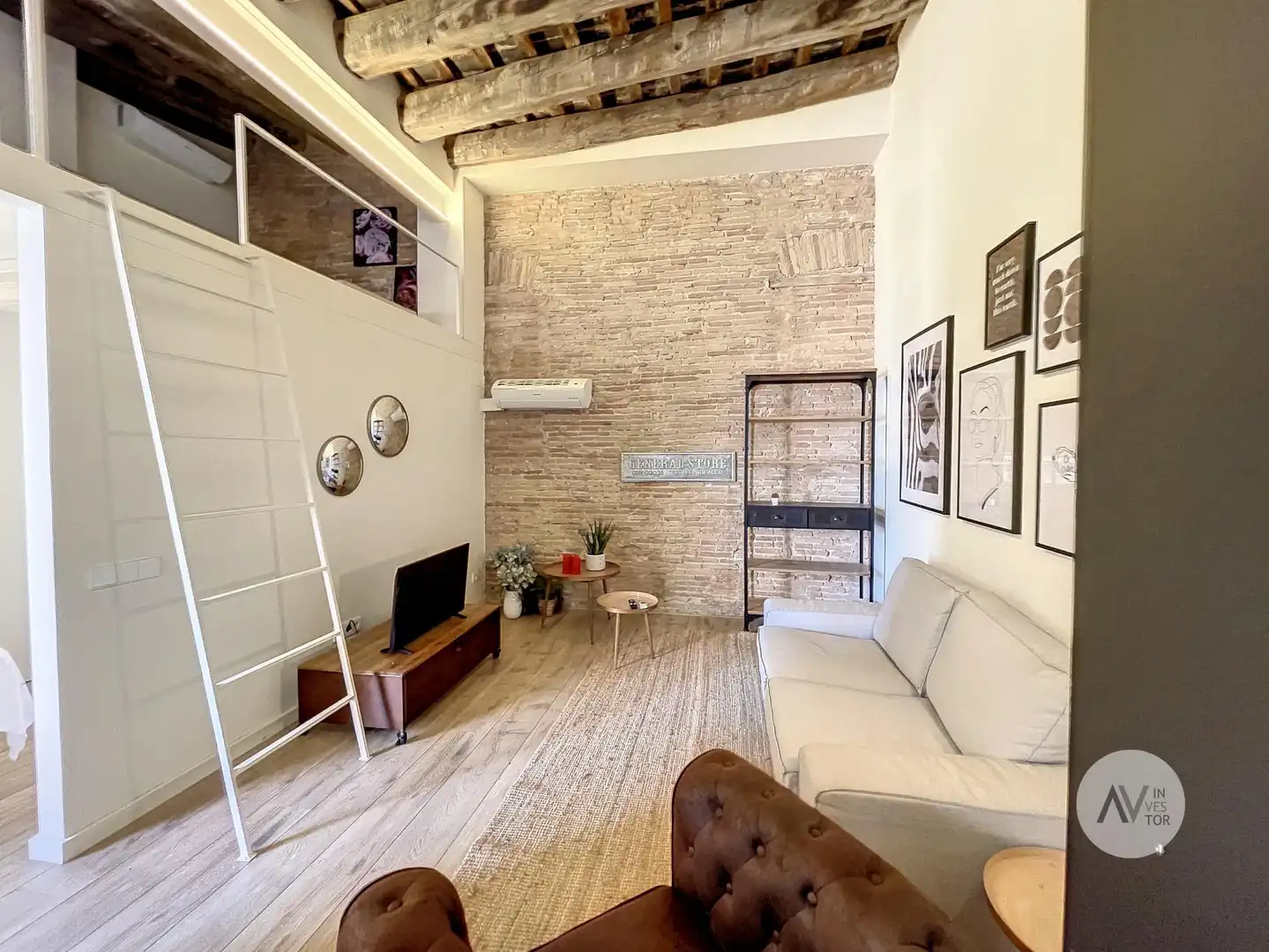 Sala de estar de Ático de alquiler en Barcelona con Aire acondicionado, Calefacción y Terraza