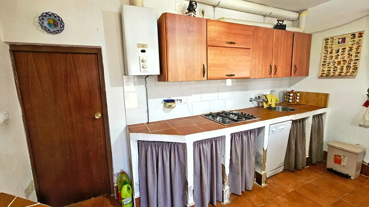 Cuina de Casa o xalet en venda en Almonaster la Real amb Jardí privat, Terrassa i Traster