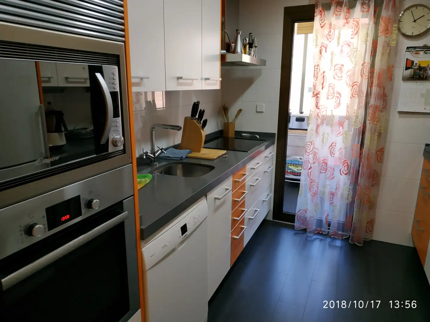 Küche von Wohnung zur Miete in Madrid mit Klimaanlage, Heizung und Parkett