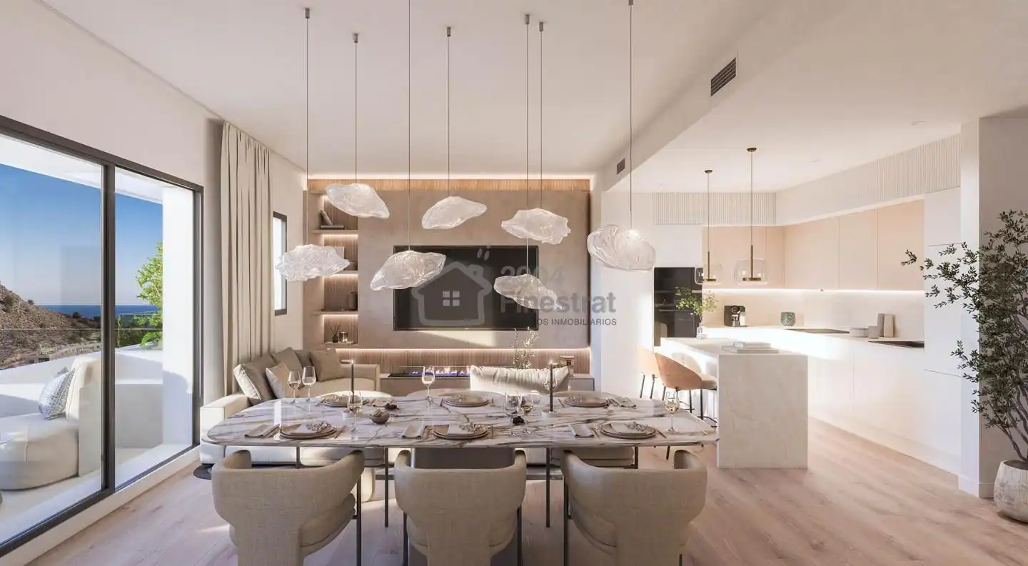 Comedor de Piso en venta en Villajoyosa / La Vila Joiosa con Aire acondicionado, Jardín privado y Terraza