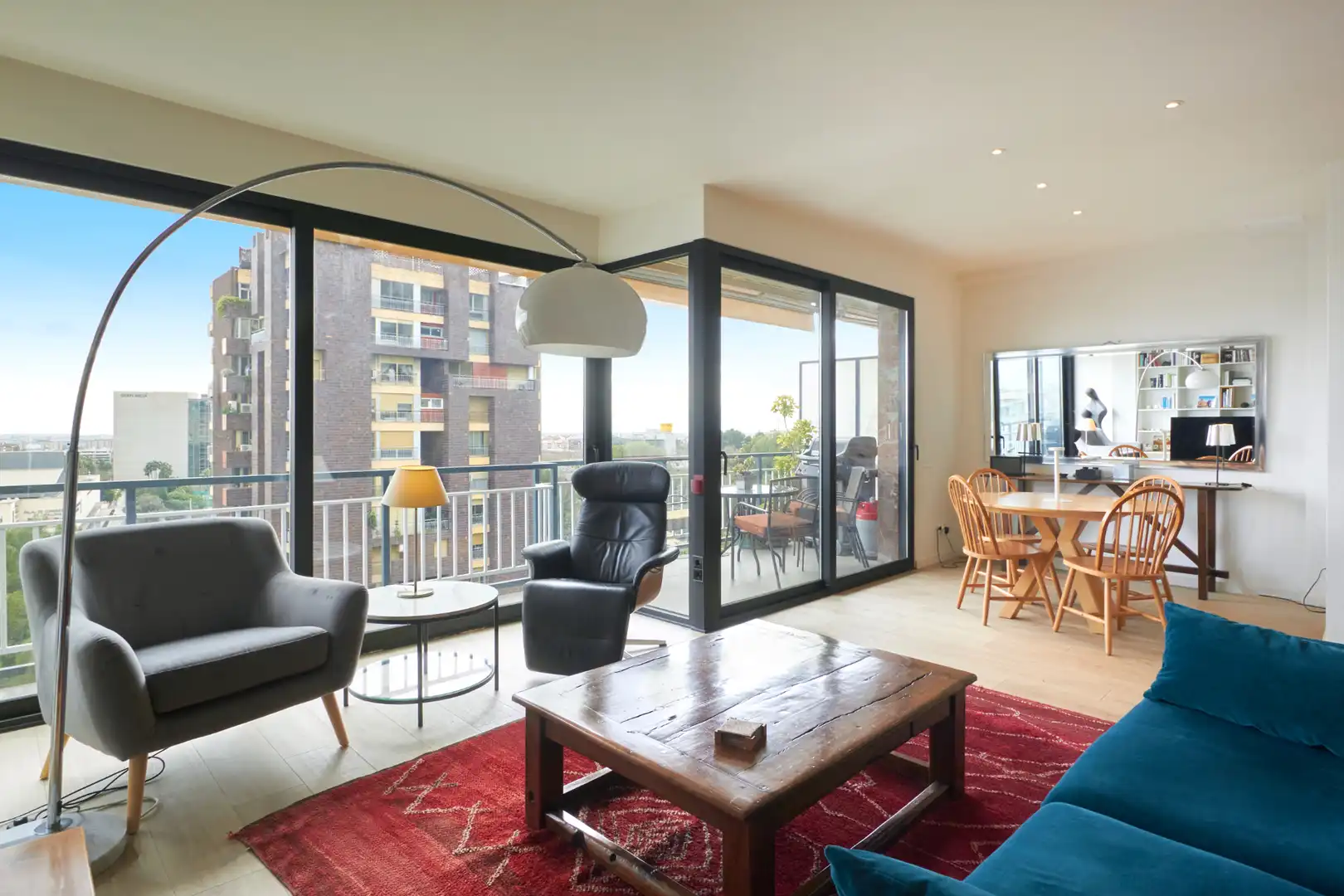 Wohnzimmer von Wohnung zum Verkauf in Barcelona mit Klimaanlage, Heizung und Parkett