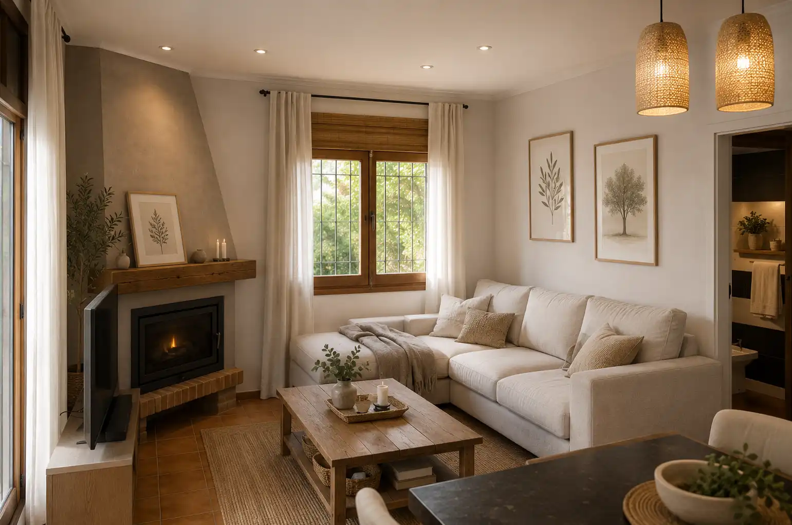 Sala de estar de Casa o chalet en venta en Santa Cristina d'Aro con Calefacción, Jardín privado y Terraza