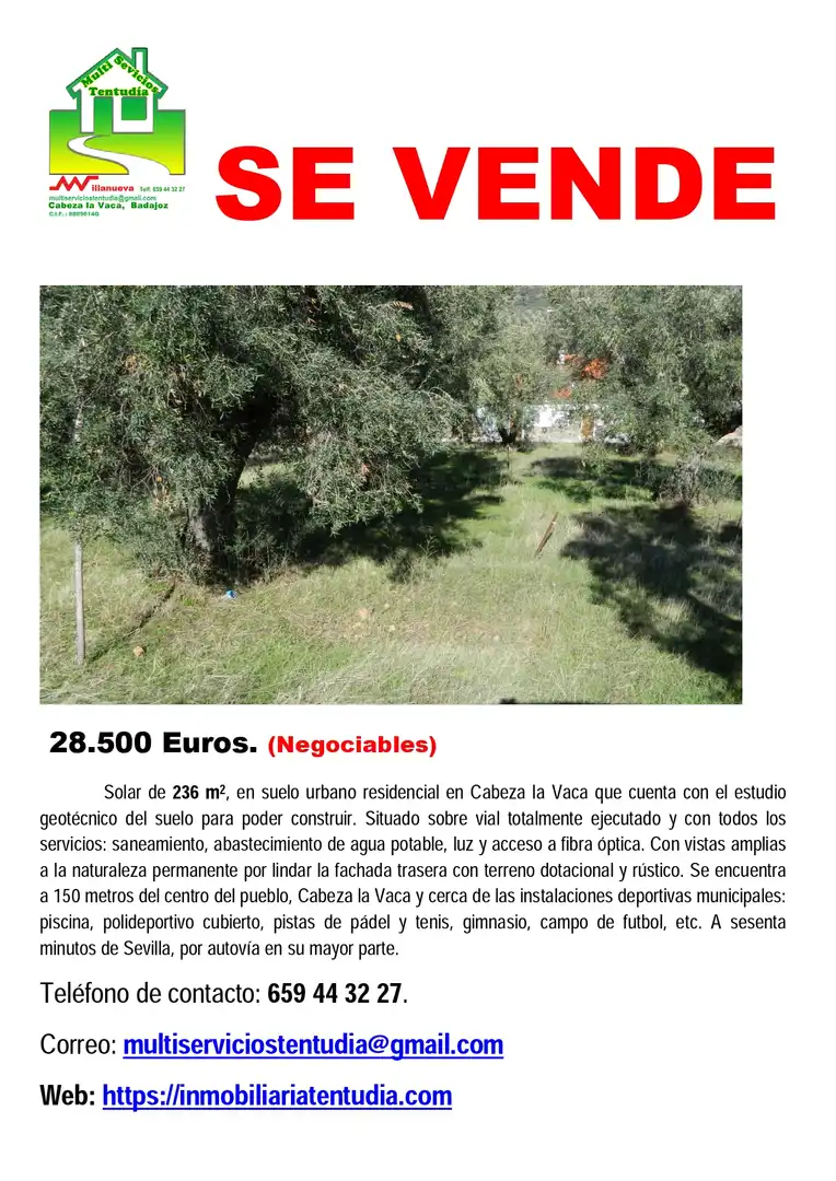 Terreno residencial en venta en N/A