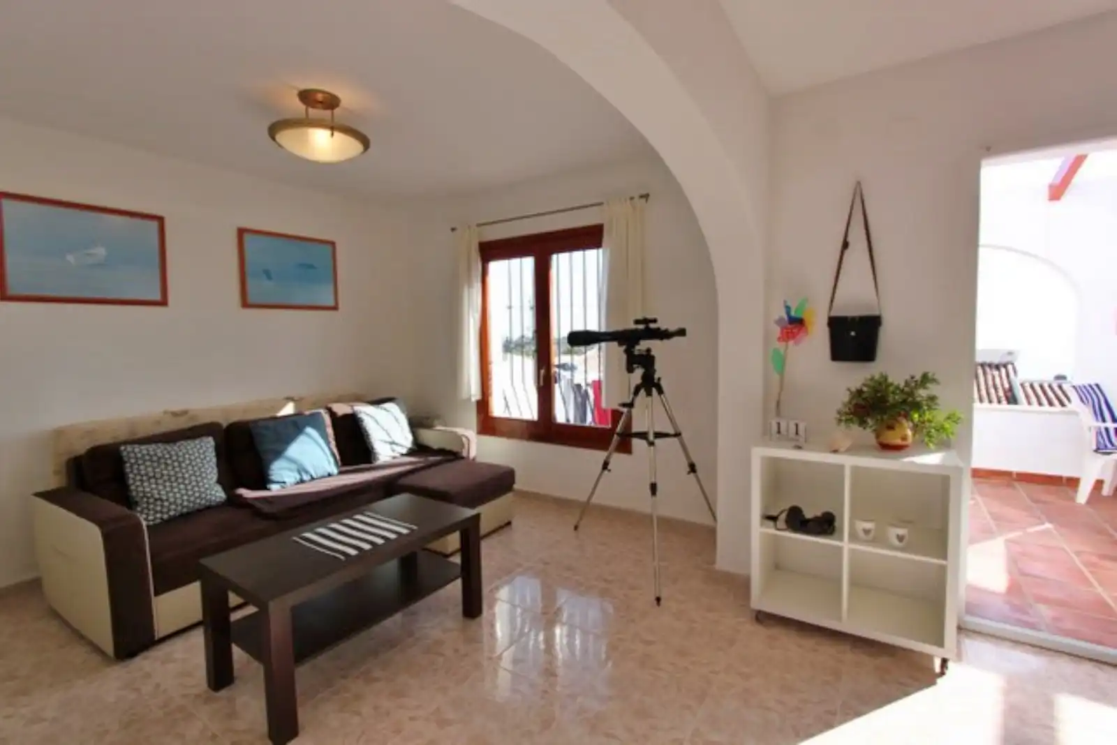 Sala d'estar de Casa o xalet de lloguer en Benitachell / El Poble Nou de Benitatxell amb Terrassa, Piscina i Moblat