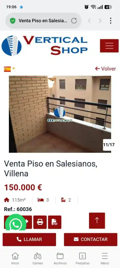 Terrassa de Pis en venda en Villena amb Balcó
