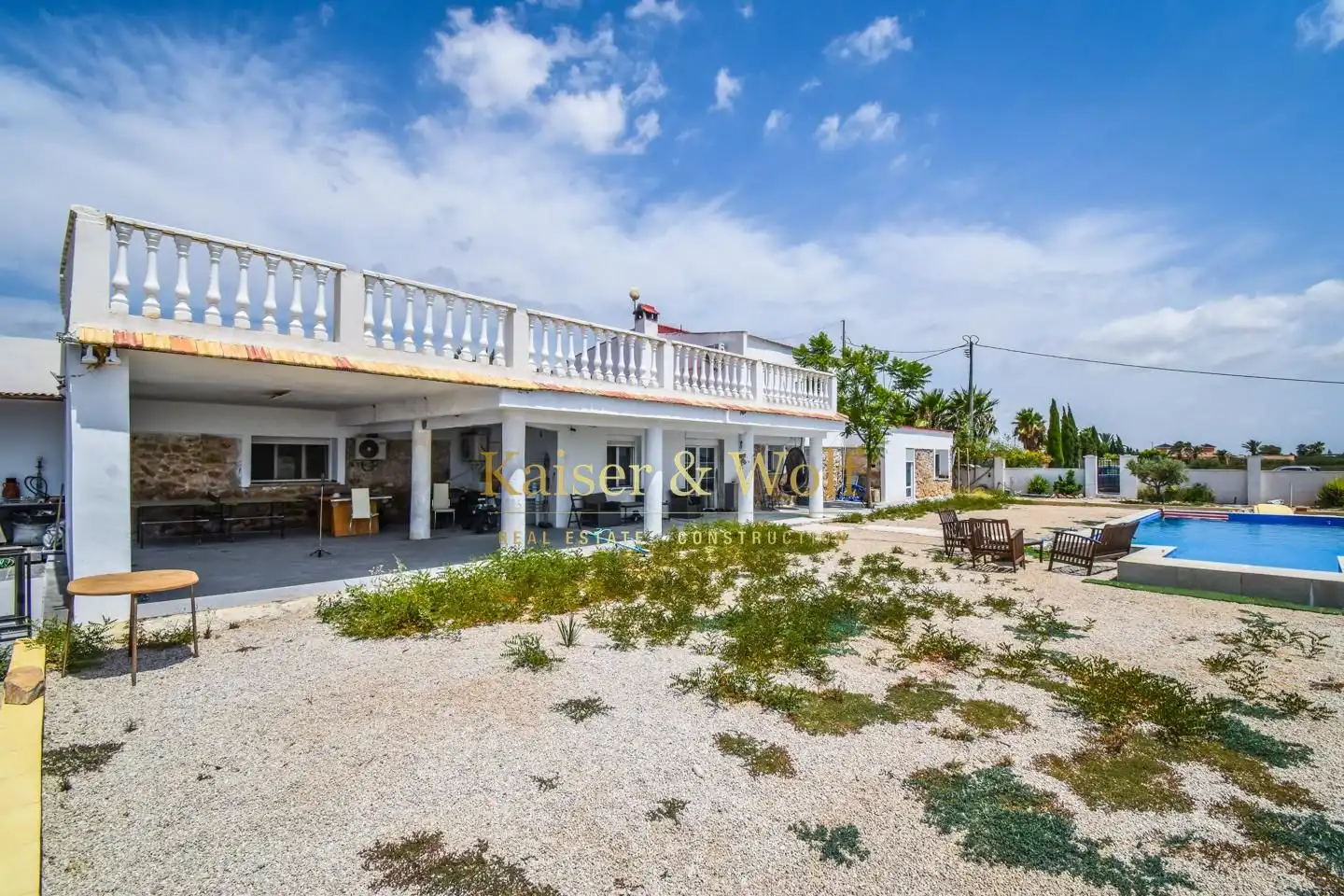 Vista exterior de Finca rústica en venta en Crevillent con Jardín privado, Terraza y Piscina