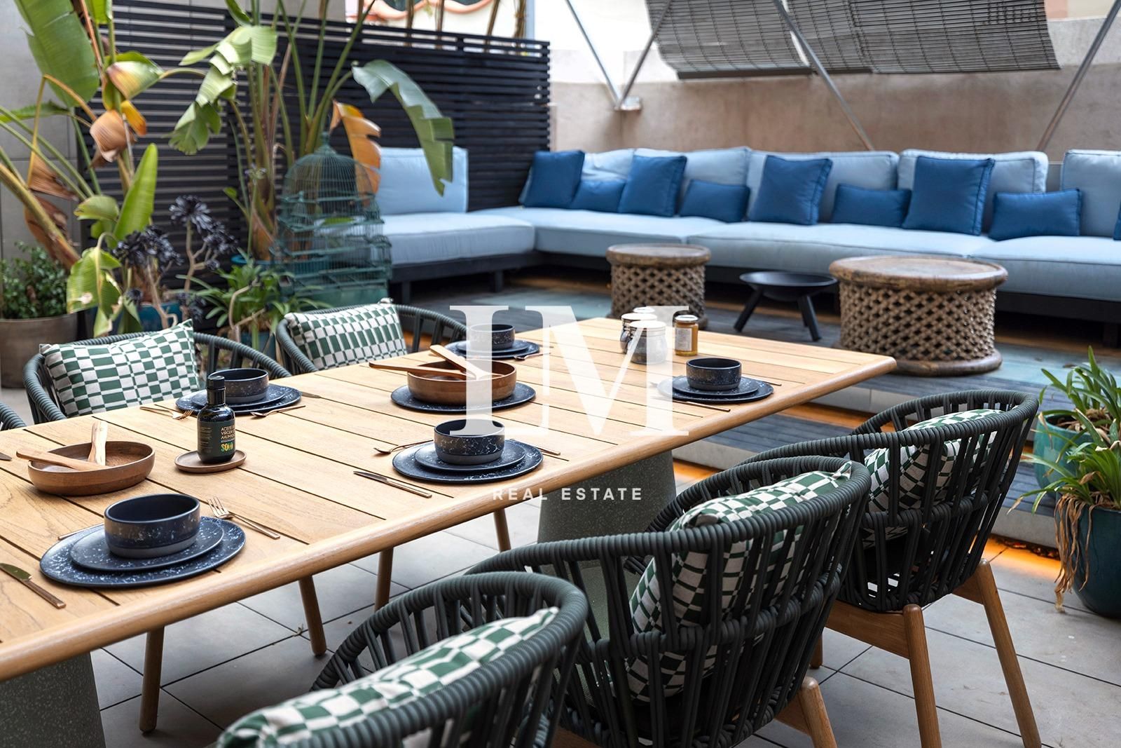 Terrace of Apartment to rent in  Barcelona Capital  with Air Conditioner, Heating and Private garden