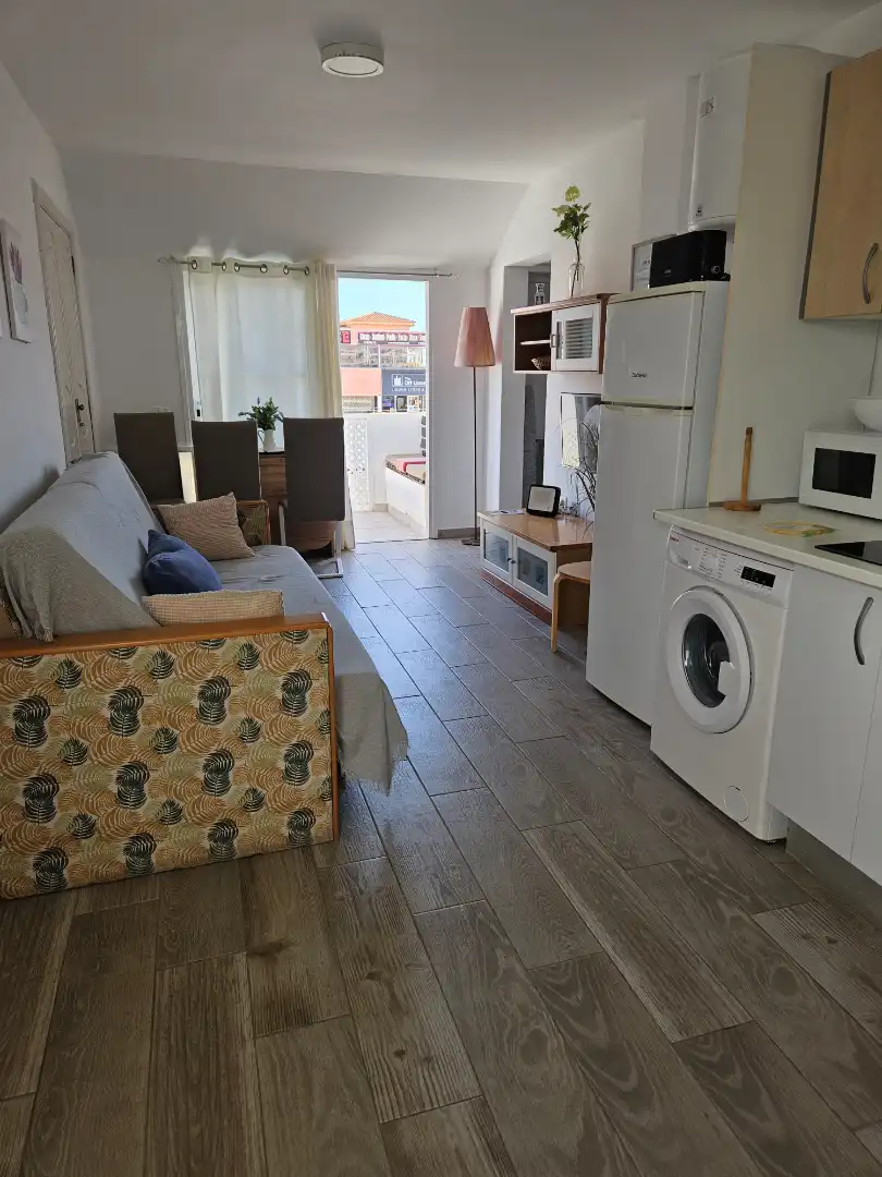 Sala d'estar de Apartament de lloguer en Antigua amb Moblat, Balcó i Piscina comunitària