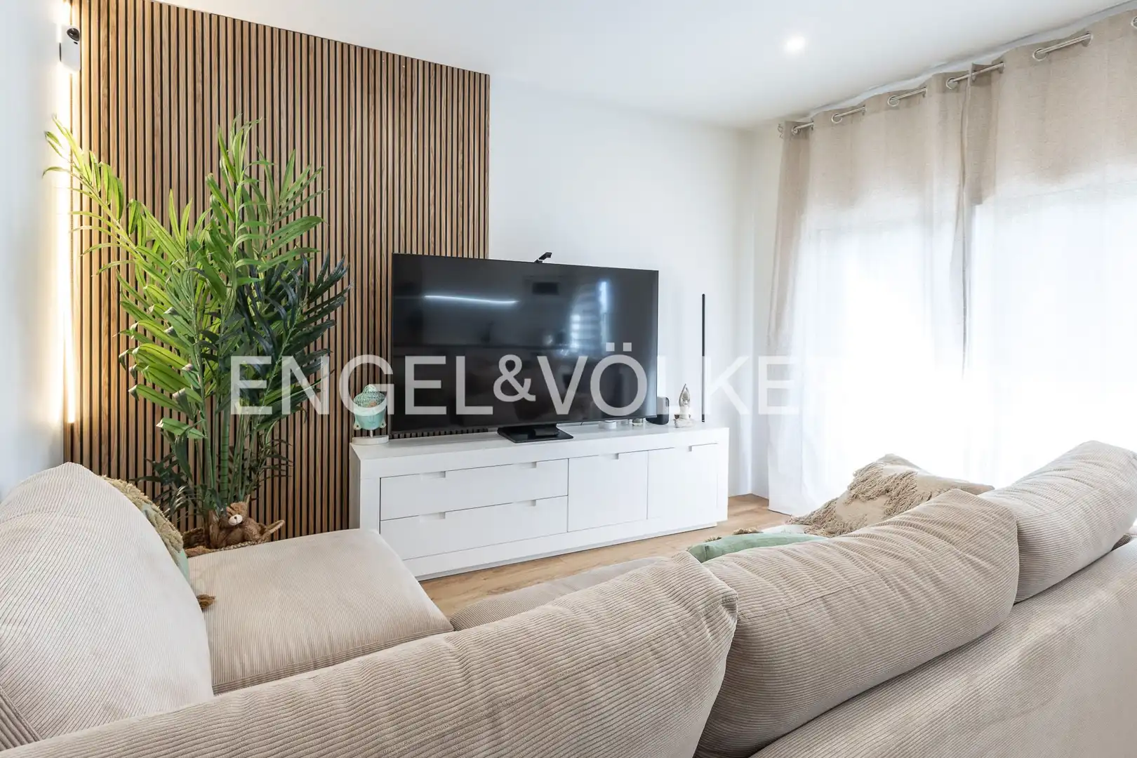 Sala de estar de Piso en venta en Mataró con Aire acondicionado, Calefacción y Parquet