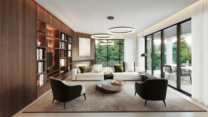 Living room of Houses for sale in Marbella  with Air Conditioner, Terrace and Storage room